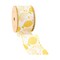 LaRibbons 2 1/2" Wired Ribbon | Lemon Slice on White | 10 Yard Roll